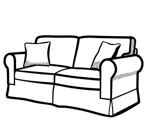 sofa clipart|sofa clip art black and white.